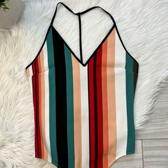 Striped Multicolor Bodysuit - Picture 2 of 8